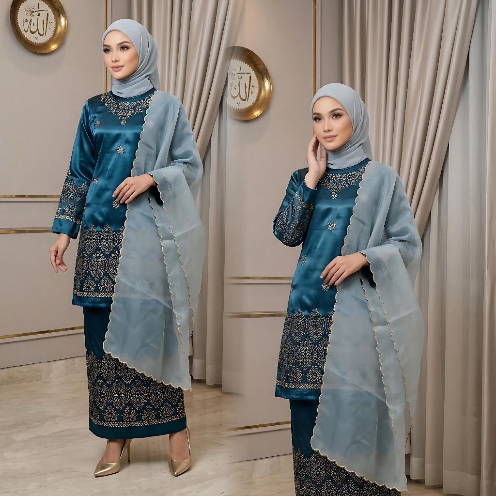 New Arrival // Setelan Selendang Almeera /Set Rok+Selendang Bordir Premium Mewah dan Elegan