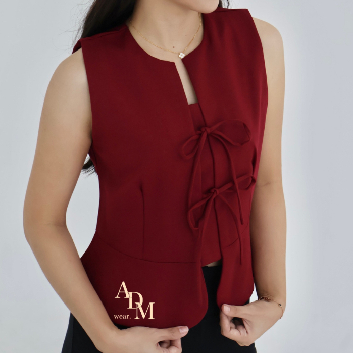 ADM || Jovi || Atasan Vest Pita || Atasan Tali Ribbon || Atasan Tali Depan || Premium Polyester