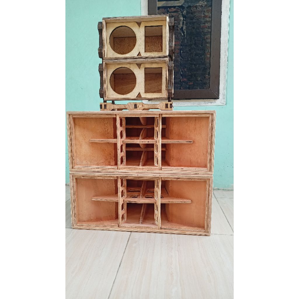 Paket Box Speaker CLA 6 Inch Double + line aray 4inch double Pilihan Ketebalan 12mm