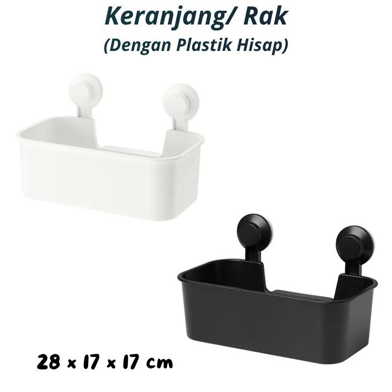Rak Tempat Peralatan Kamar Mandi Rak Sabun Tempel Dinding Plastik Hisap Kuat