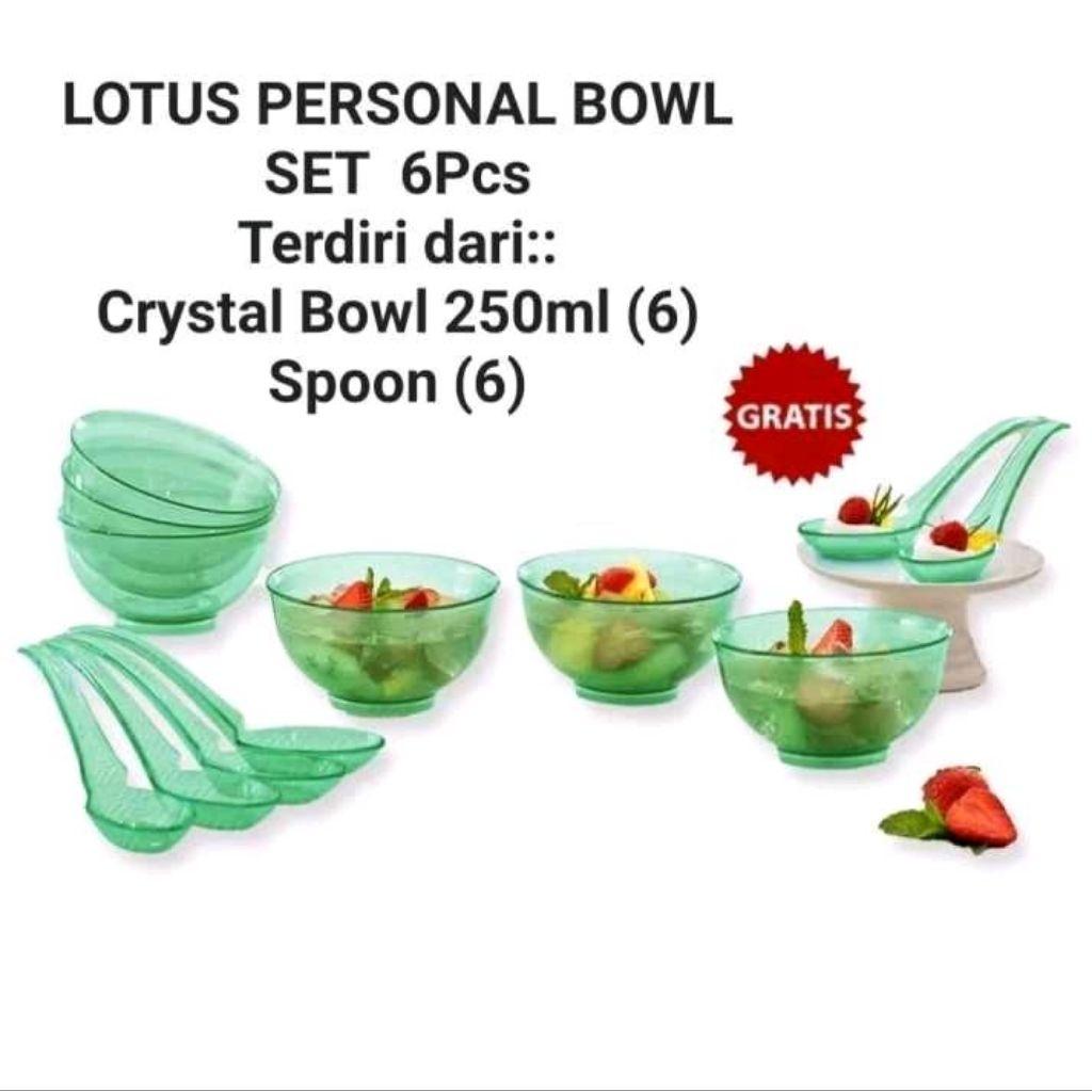 set bowl kristal Tupperware (baru) nominal HARGA SESUAI GAMBAR