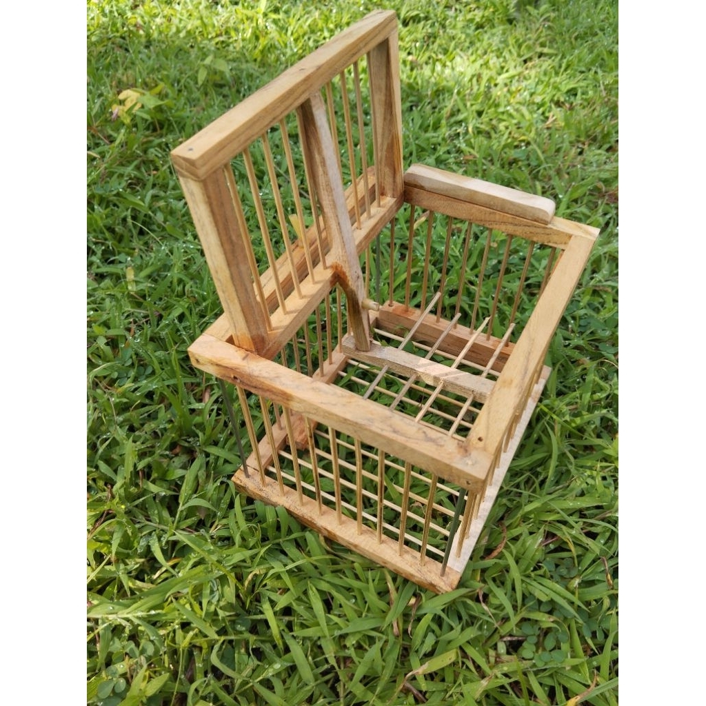 sangkar jebak burung jeruji bambu