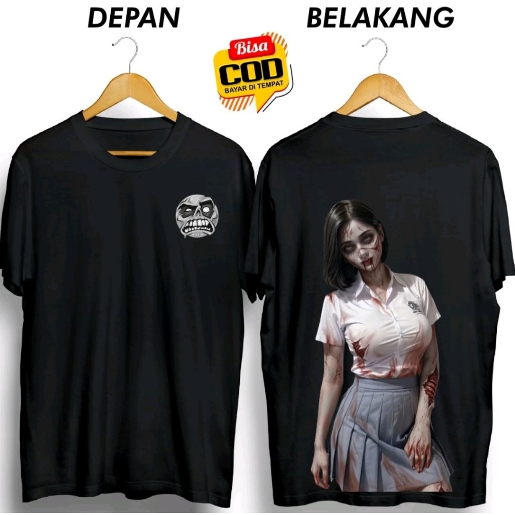 KAOS DISTRO HANTU CEWEK ANAK SMA CANTIK SEKSI