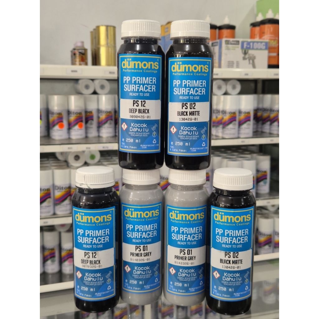 Dumons PP Primer Surfacer 250Ml / Cat Dasar Epoxy Motor