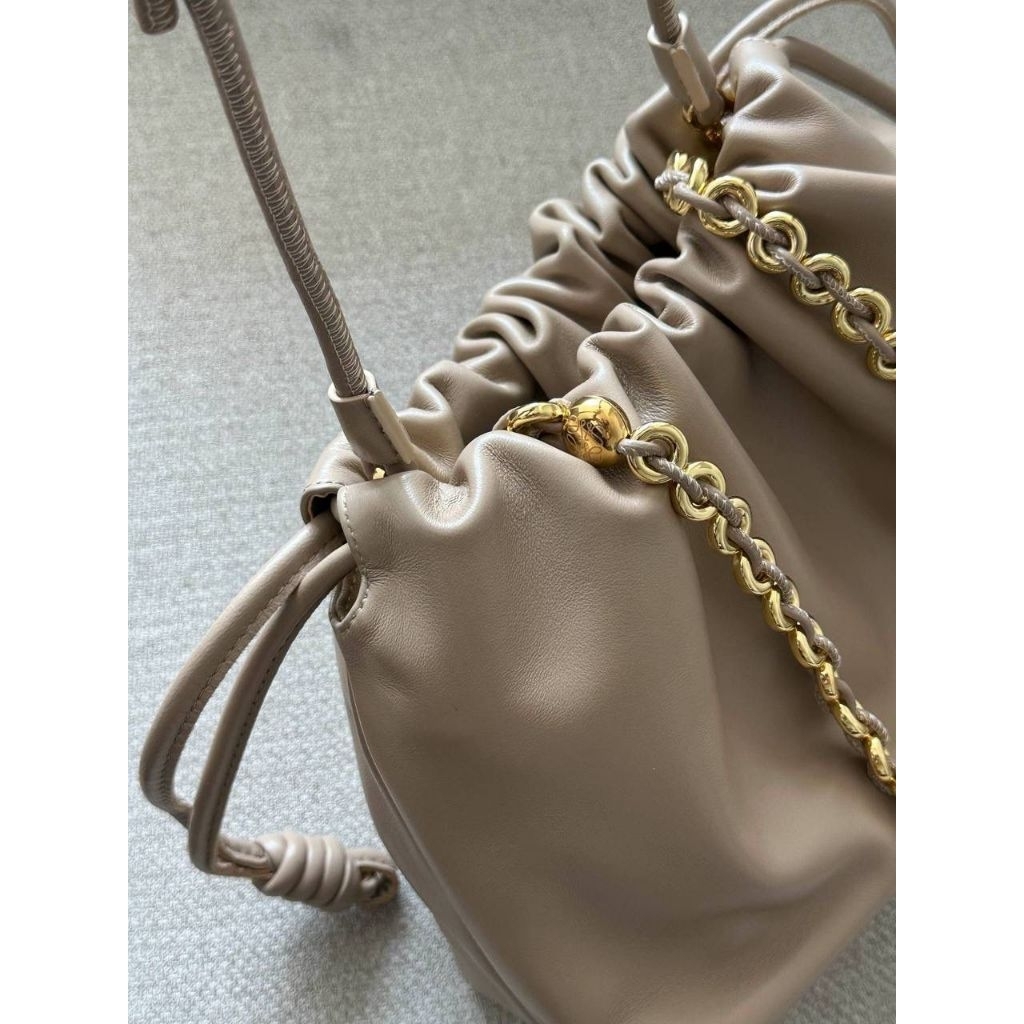 flamenco purse medium nappa lambskin ghw - beige
