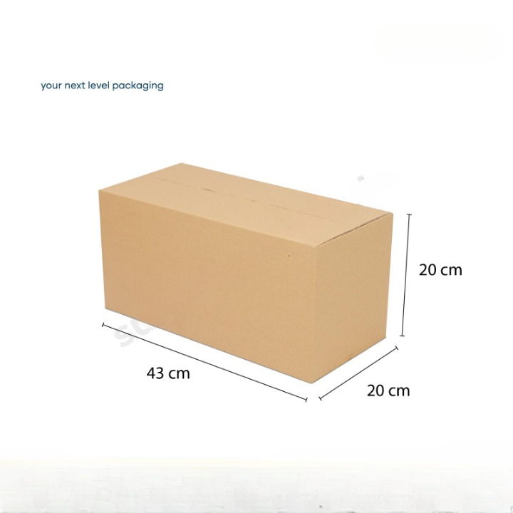 (5 Pcs)Kotak Packing Barang Online Shop 43x20x20cm Dus Parcel Sembako Coklat Polos