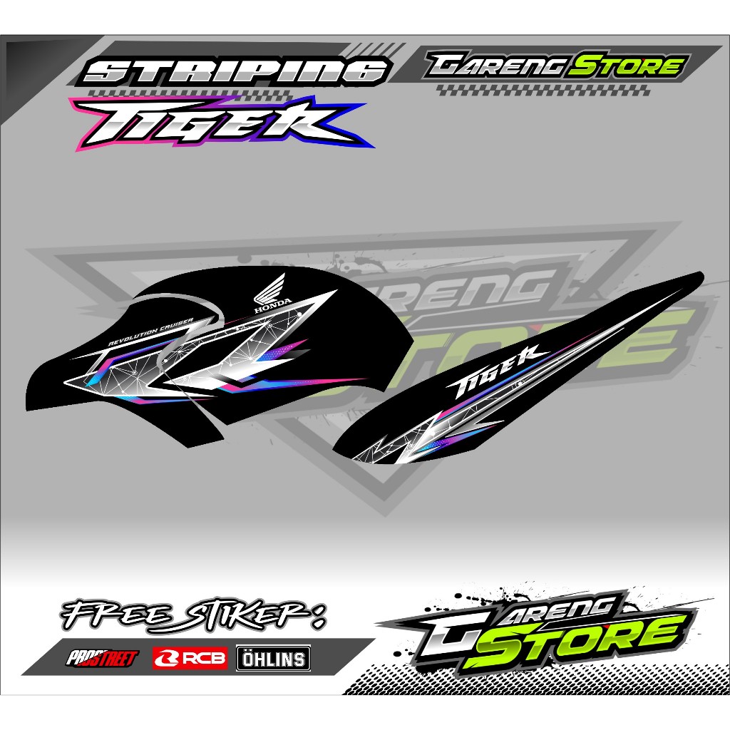 STRIPING VARIASI HONDA TIGER REVO / STICKER LIST VARIASI MOTOR TIGER REVO