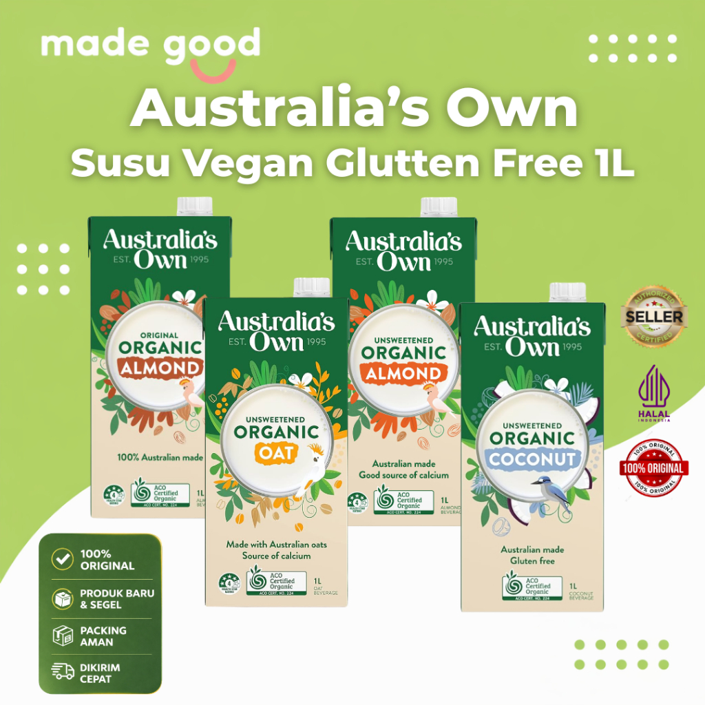 Organic Milk Australia's Own 1L - Susu Vegan Gluten Free Almond Oat Coconut Milk
