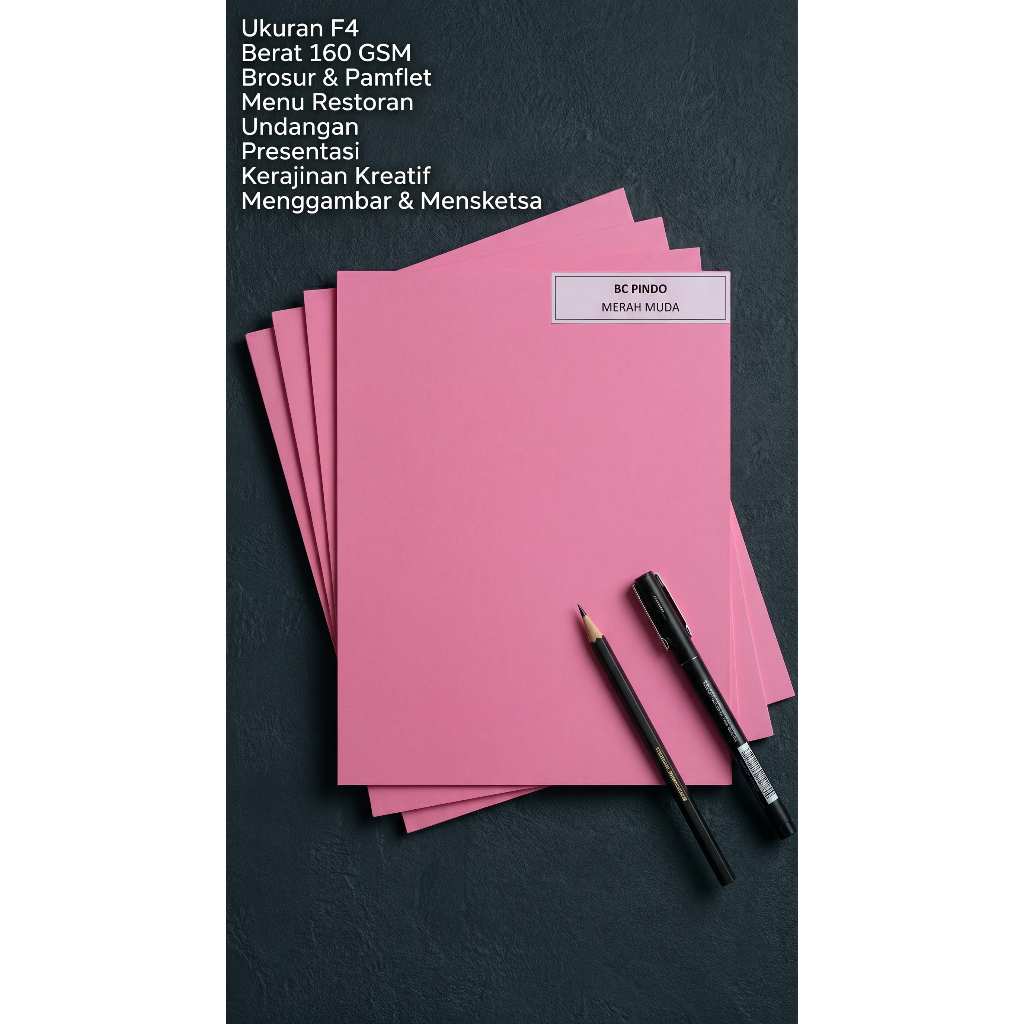 Kertas BC Super Pindo Warna 160 GSM (100 Lembar)