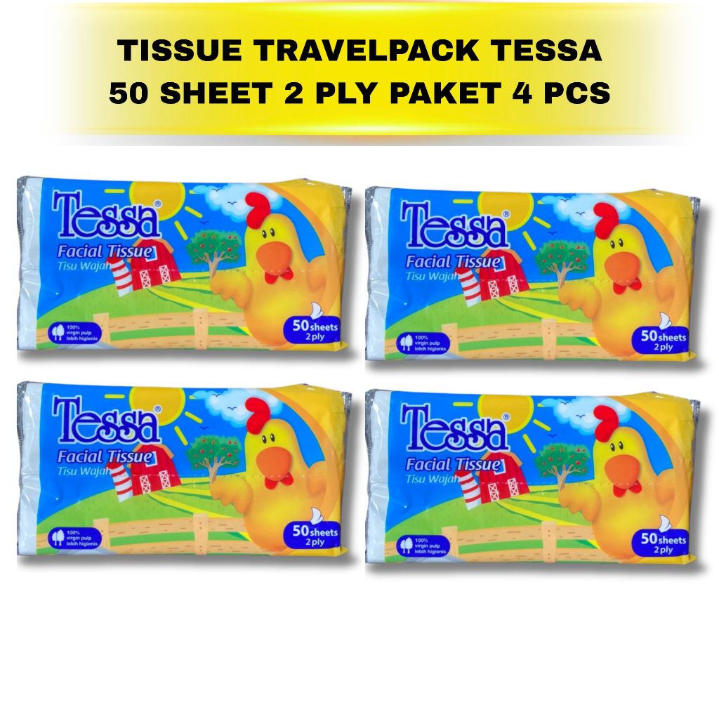 TISU TRAVELPACK TESSA 50 SHEET PAKET 4 PCS