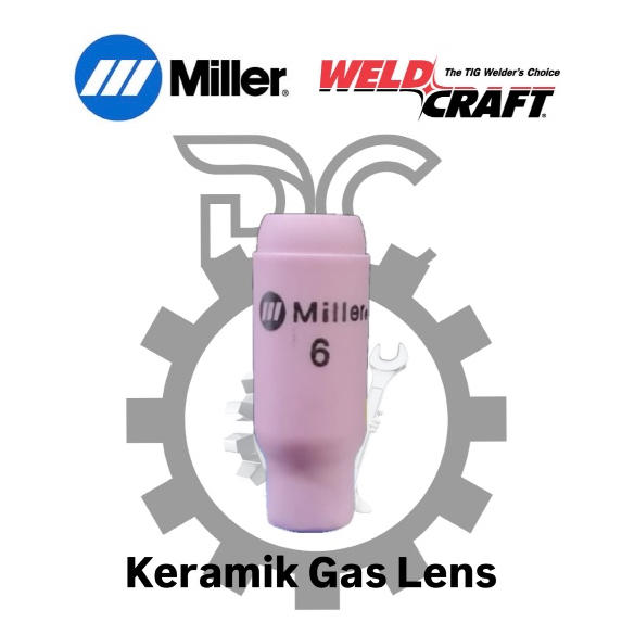 Keramik Las Argon Miller Alumina Nozzle Miller Weldcraft Original WP 17/26 No.6