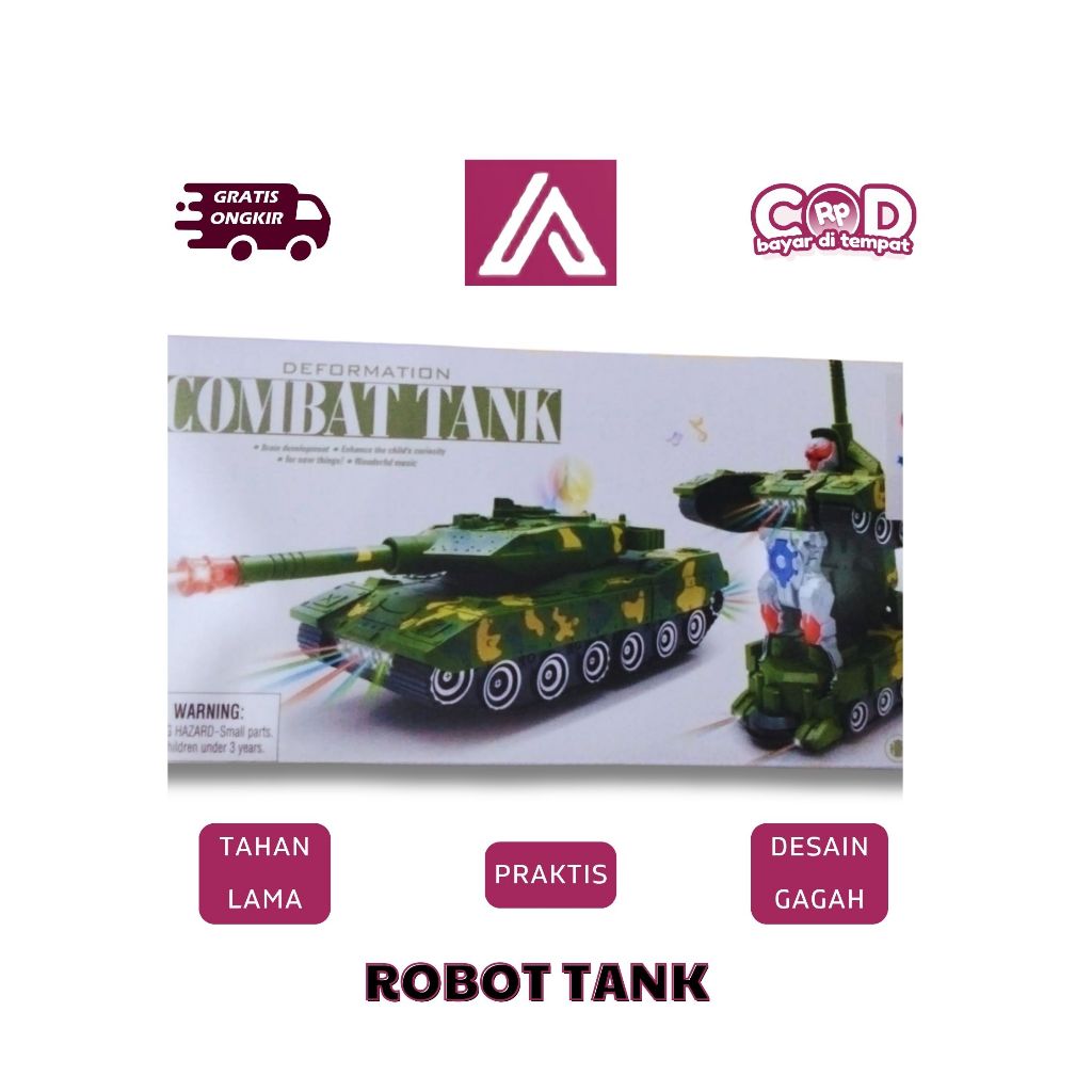 Mainan Robot Tank Transformasi Combat Tank Deformation Bisa Berubah Robot