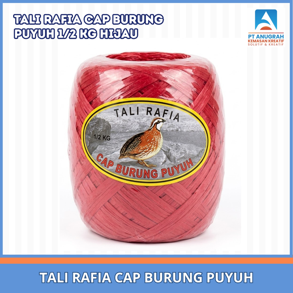 (PCS) Tali Rafia Cap Burung Puyuh 1/2 Kg / rafia 1/2 kg / Tali Rafia Serbaguna
