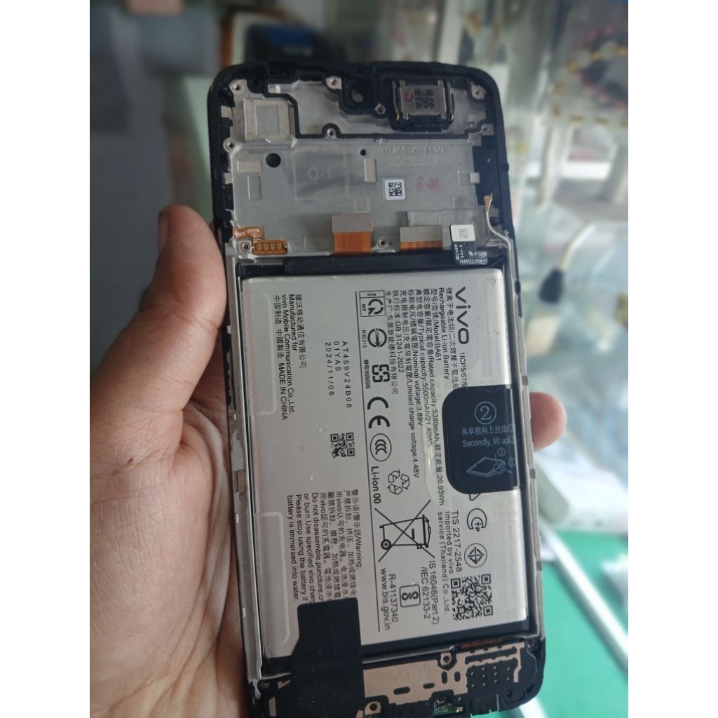jual lcd vivo y 19s ori copotan testes