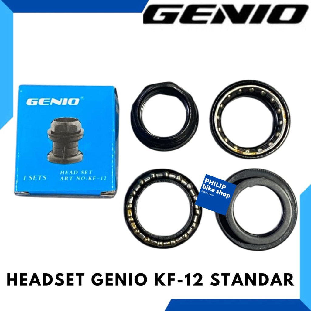 Head Set Komfork Kom stir Mangkok Stir Sepeda GENIO Standar Hitam KF-12