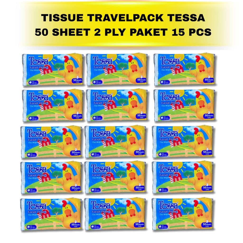 TISU TRAVELPACK TESSA 50 SHEET PAKET 15 PCS