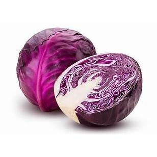 Kubis ungu segar, kubis salad, kol ungu, kubis warna