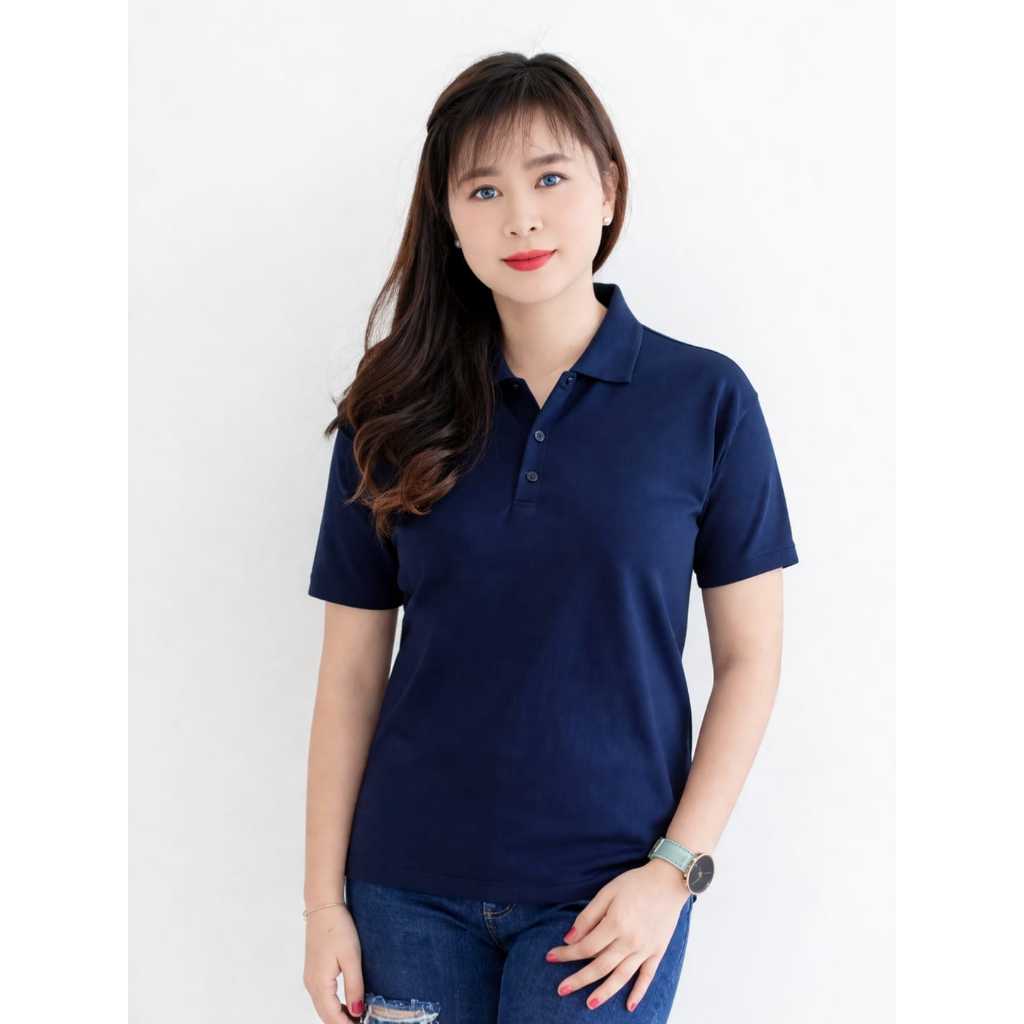 Kaos kerah cewe NAVY - polo polos BIRU DONGKER wanita - polo pendek wanita - winstar polos - KAOS KE