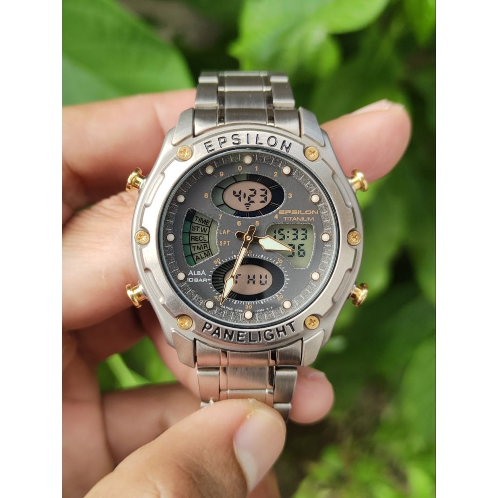 ALBA EPSILON PANELIGHT Ana-Digi Titanium Ref. V085-0020