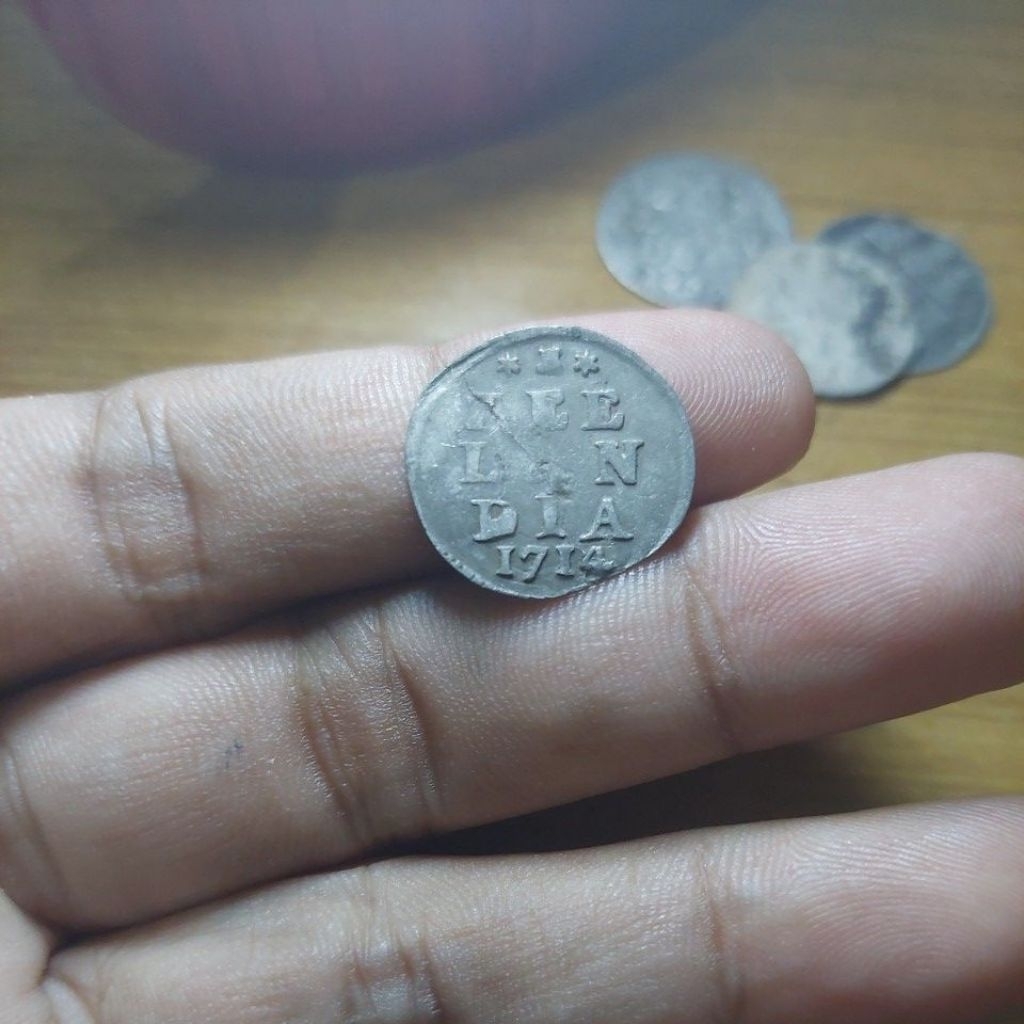 Koin perak zeelandia tahun 1714. asli