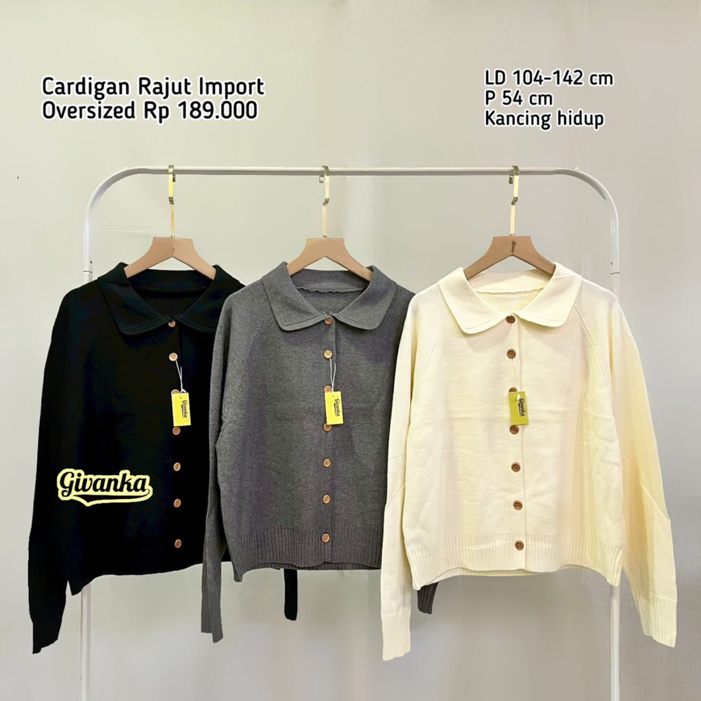 CARDIGAN RAJUT IMPORT // CARDIGAN RAJUT OVERSIZED // SWEATER RAJUT IMPORT // SWEATER RAJUT KERAH // 