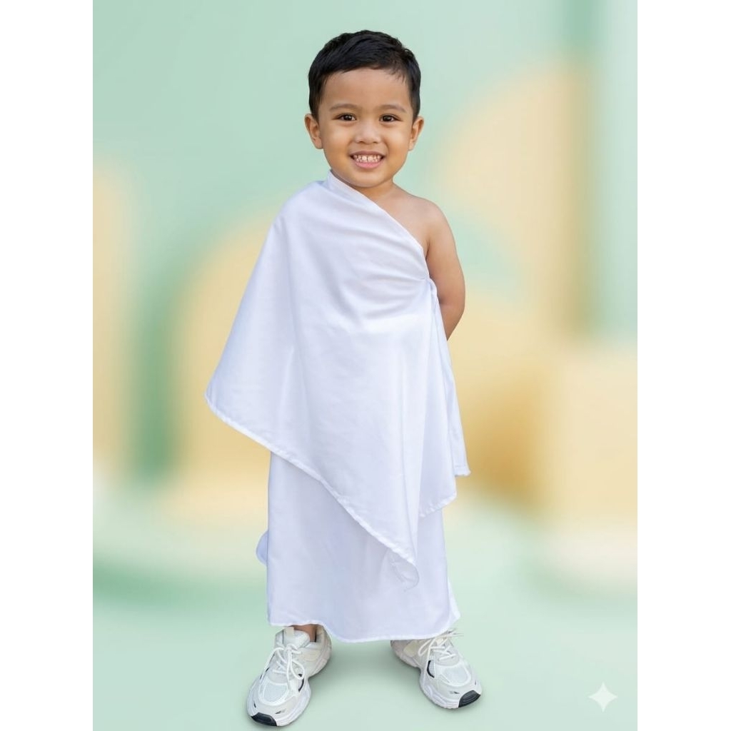 Kain Baju Ihrom TK Dan SD Anak Laki - Laki Instan Ada Karetnya