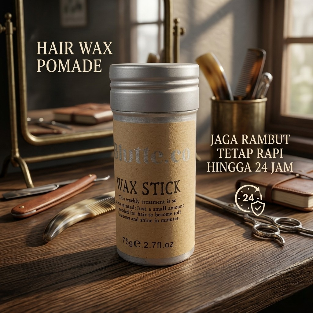 Biutte.co Hair Wax Stick Styling Pomade Penata Rambut 75g - Cream