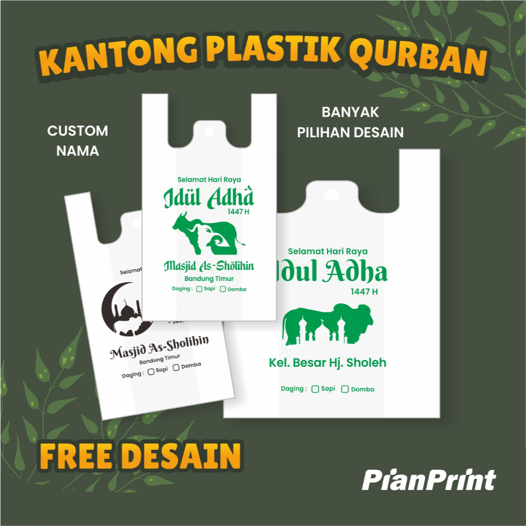 Kantong Kresek Qurban Idul Adha | Kresek Daging Qurban Sablon Free Desain