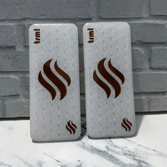 (Po) Acrylic Backdoor For T88 / T99 Motif Crbn Pattern White Logo Warna Cokelat Uv Print