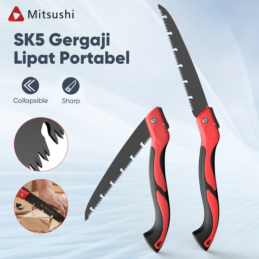 Mitsushi Gergaji Lipat Portable Multifungsi SK5 Gergaji Kayu Pisau Lipat Folding Saw