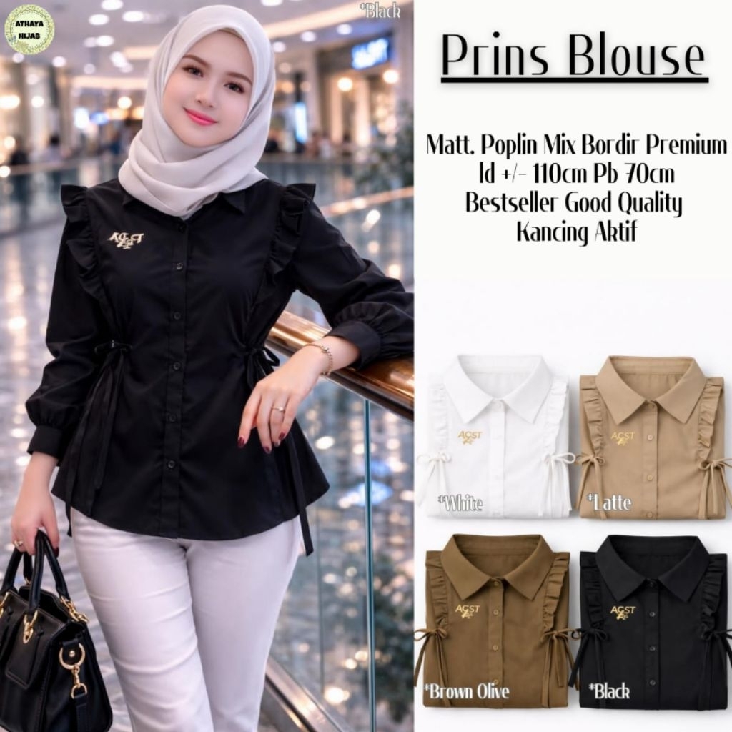 ATASAN WANITA MOTIF MONISA/  PRINS BLOUSE/ SARINA TUNIK BY ATHAYA ORIGINAL BEST SELLER