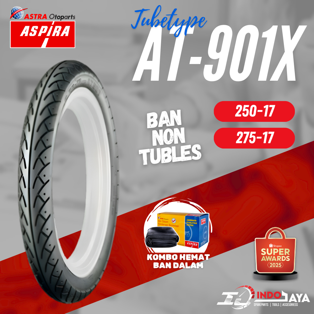 [BAYAR DI TEMPAT] BAN ASPIRA TUBETYPE (NON TUBELESS) AT-901X / AT901 X / BAN LUAR ASPIRA RING 17 ( 7