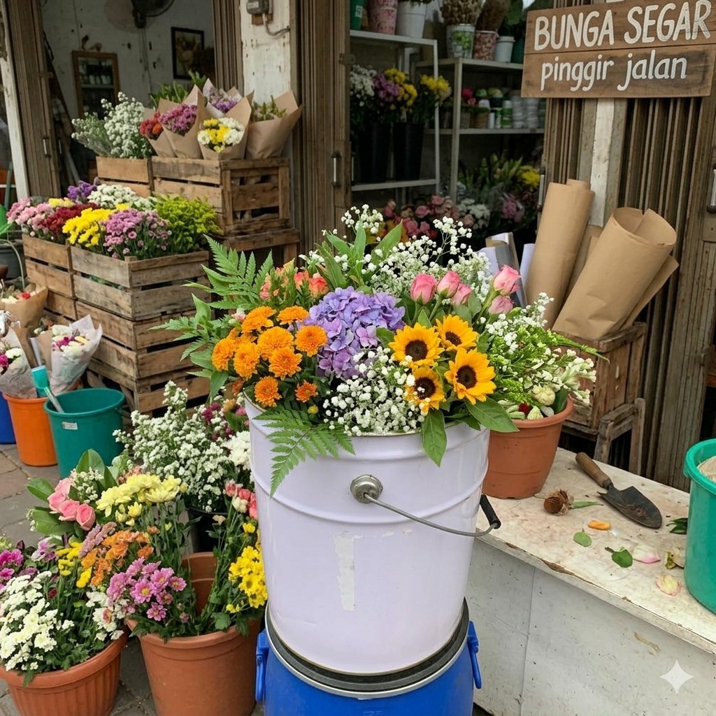 Palken Besi 25kg Ember Pail Besi serbaguna Tong Ember Palken 20liter plus tutup bekas