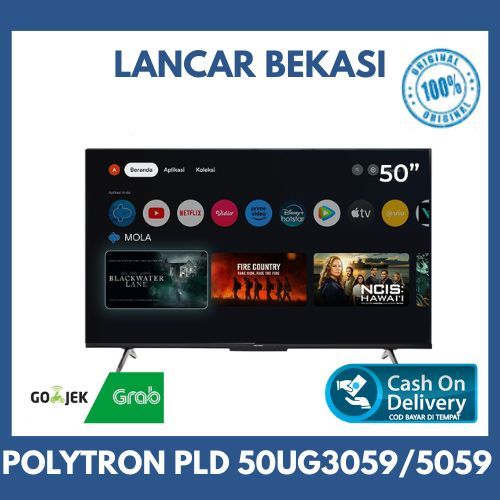 LED TV POLYTRON PLD 50UG3059/5059 4K UHD Android TV Smart Digital (50 Inch) - Bergaransi Resmi