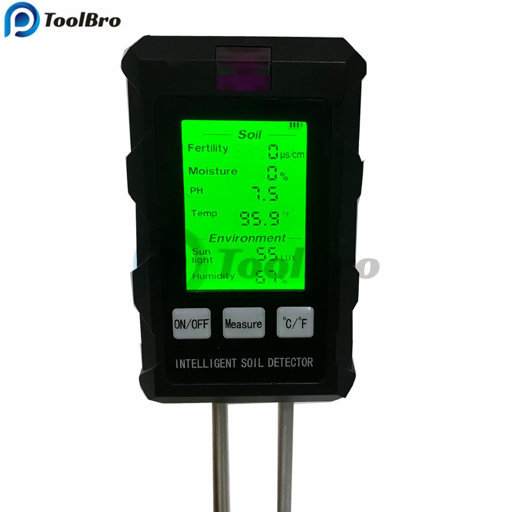 6-in-1 Digital Penguji Analisa Tanah Pengukur PH Tanah kelembaban Pengukur Tanah Penguji Tanah Pengu