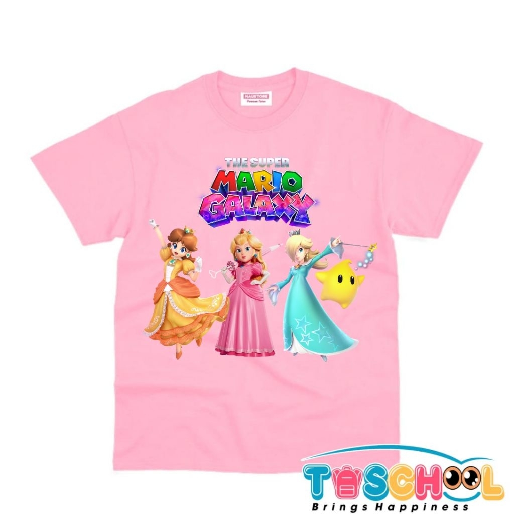 BAJU ANAK KAOS ANAK KARAKTER PRINCESS PEACH PRINCESS DAISY ROSALINA LUMA THE SUPER MARIO GALAXY