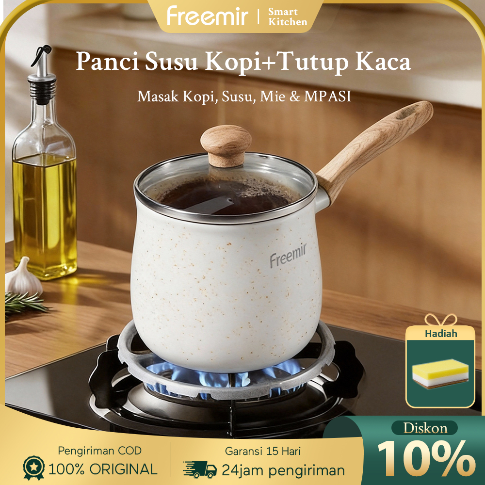 [Promo]freemir Panci Gemoy Mini 12cm 1.2L Panci Kopi Susu Granit Anti Lengket - Cocok untuk Kop