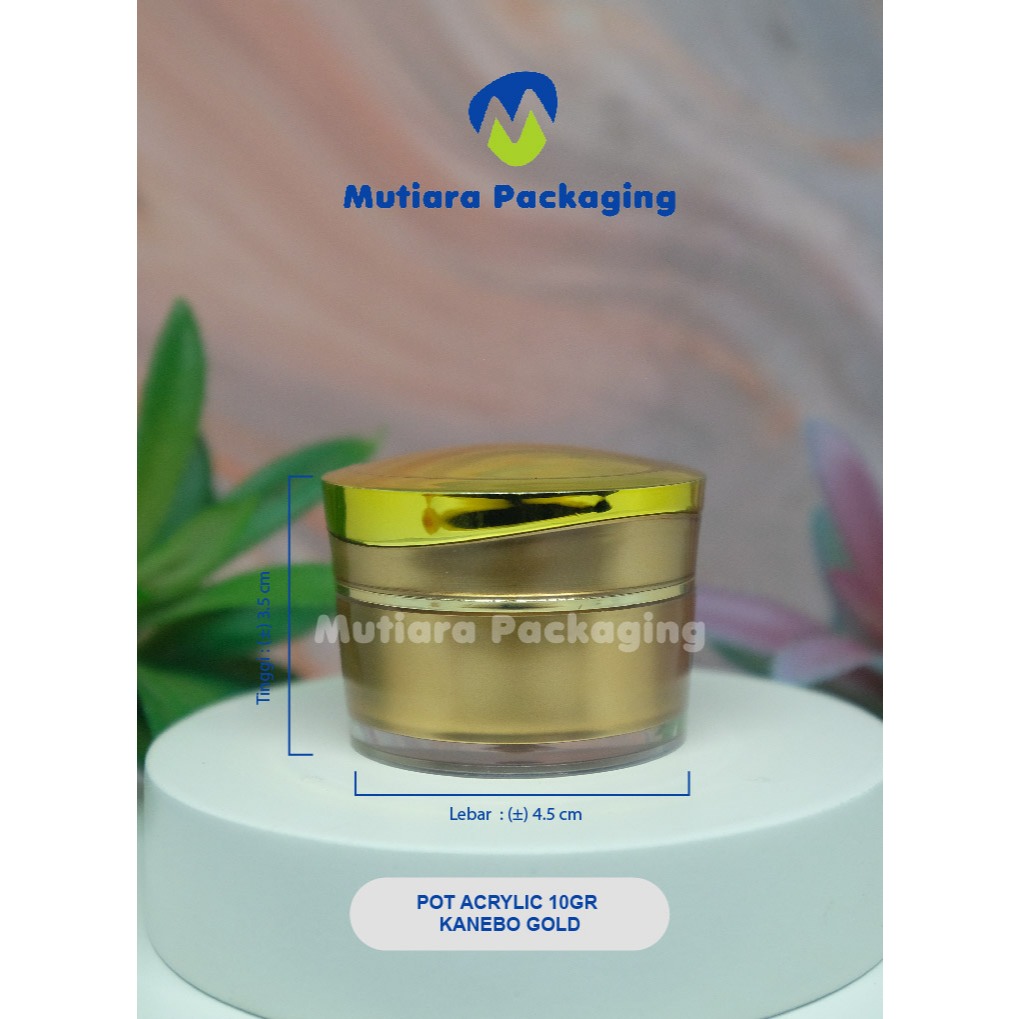 TERLARIS !! POT ACRYLIC 10GR KANEBO GOLD - POT KANEBO GOLD - POT AKRILIK GOLD - POT KACA 10GR GOLD P