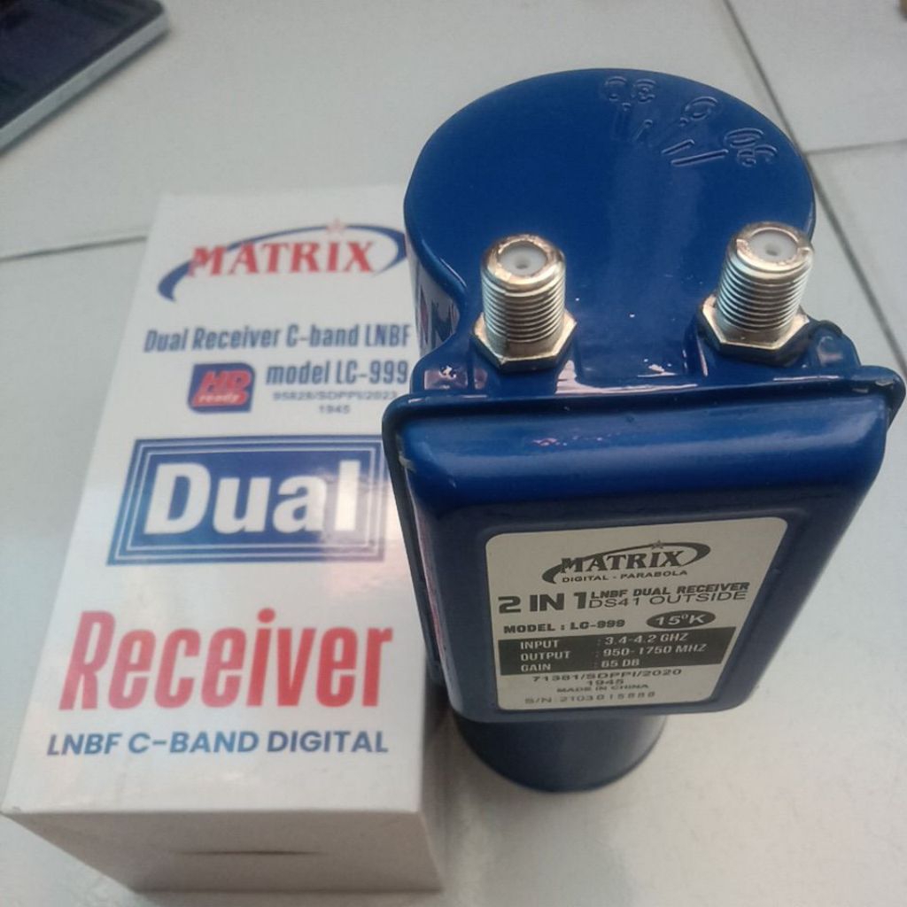 LNB CBAND TWIN DUAL RECEIVER C BAND PARABOLA JARING