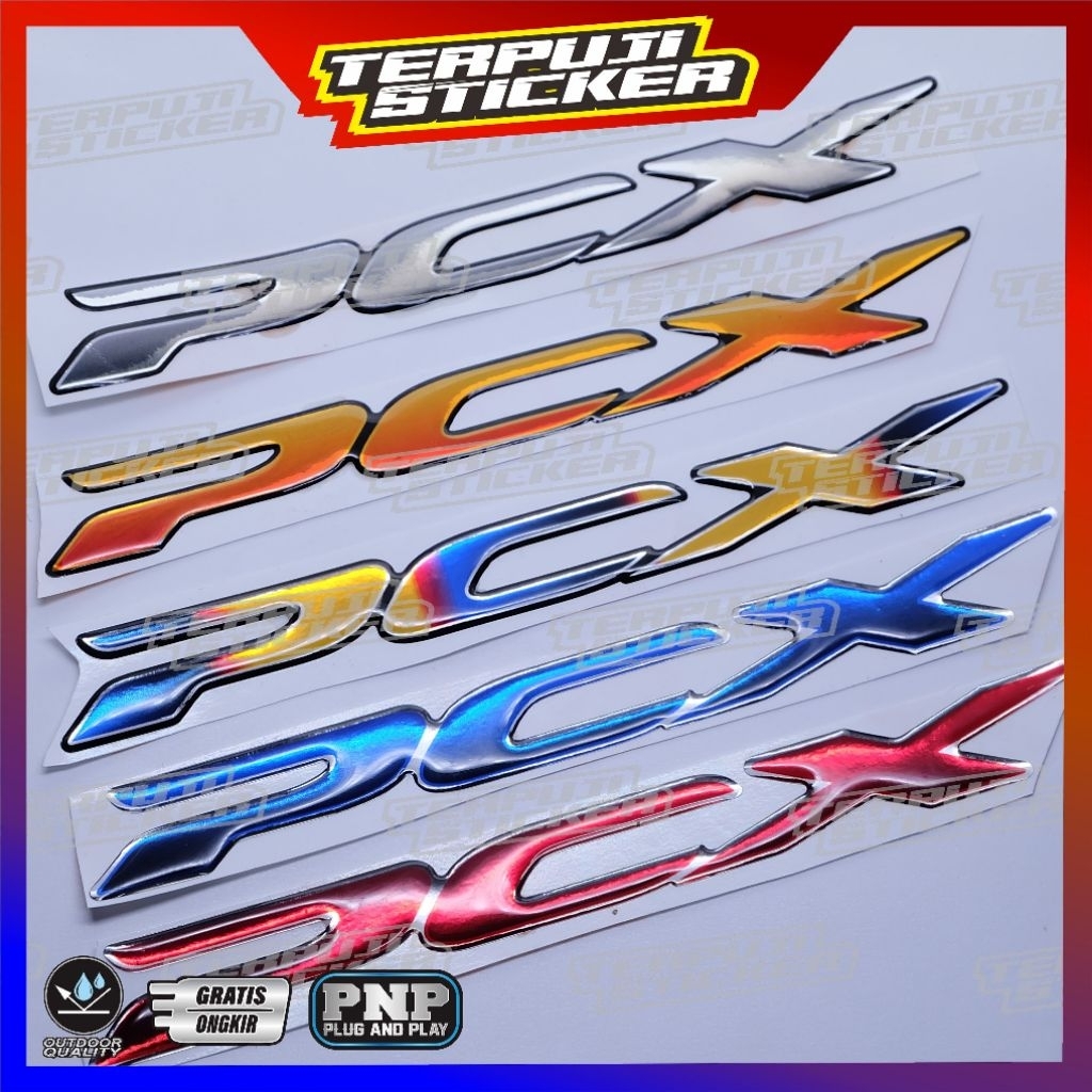 emblem timbul PCX/emblem timbul honda PCX/emblem sticker 3D PCX