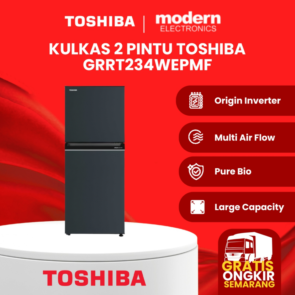KULKAS 2 PINTU INVERTER TOSHIBA GRRT234WEPMF