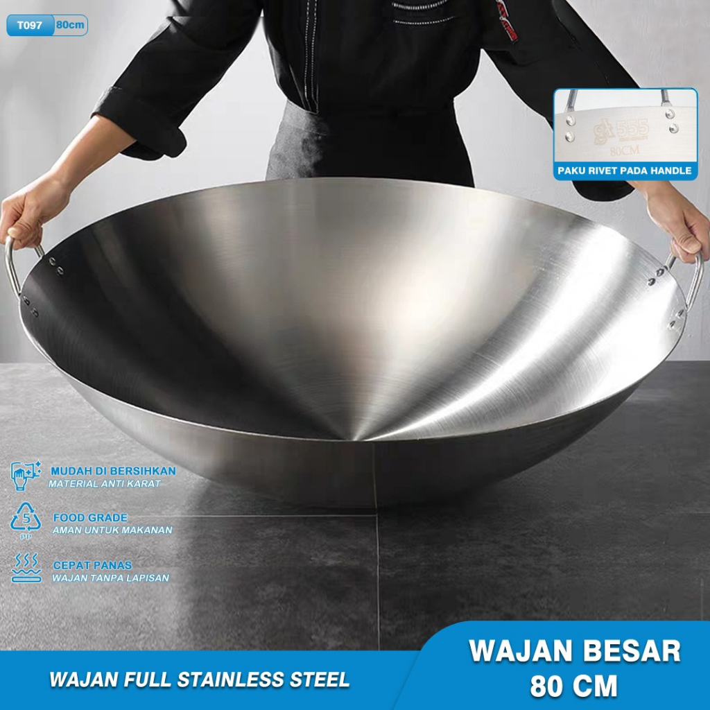 Wajan Stainless Super jumbo Ukuran 80Cm