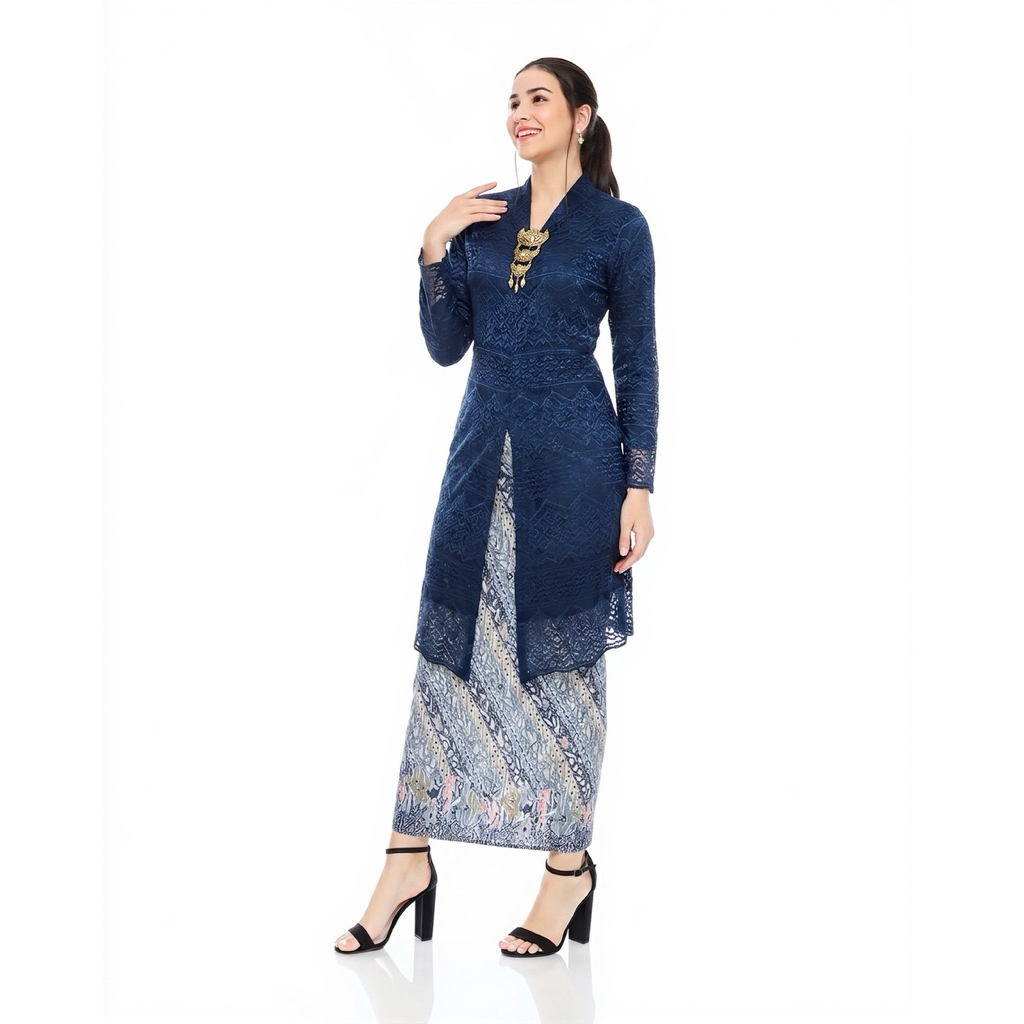 Kebaya Tunik Modern Brokat Busui Baju Pesta Kondangan Simple Wanita Kekinian
