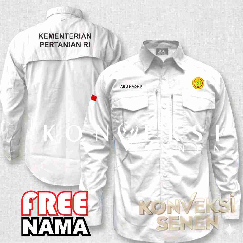 Kemeja Tactical Outdoor Kemeja Lapangan Kemeja Tactical Full Bordir Kementerian Pertanian