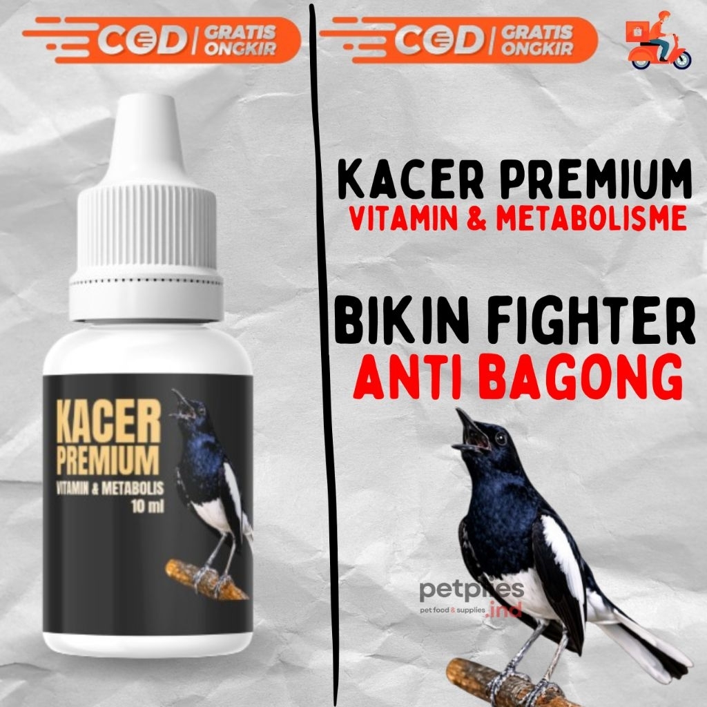KACER PREMIUM VITAMIN DAN METABOLISME BURUNG KICAU 10 ML - Vitamin burung premium gacor ngeroll mate