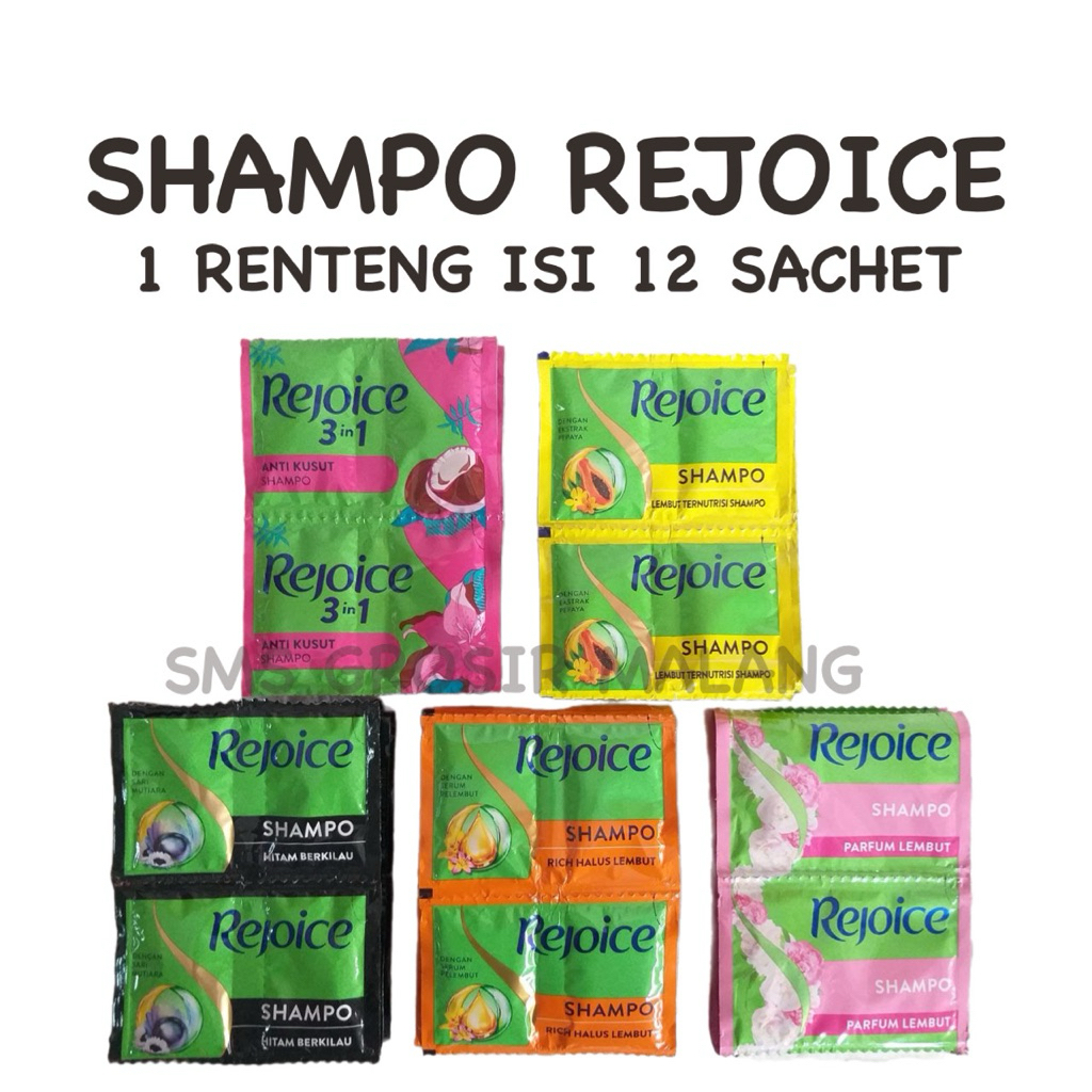 SHAMPO REJOICE / REJOICE SACHET / 1 RENTENG ISI 12 SACHET