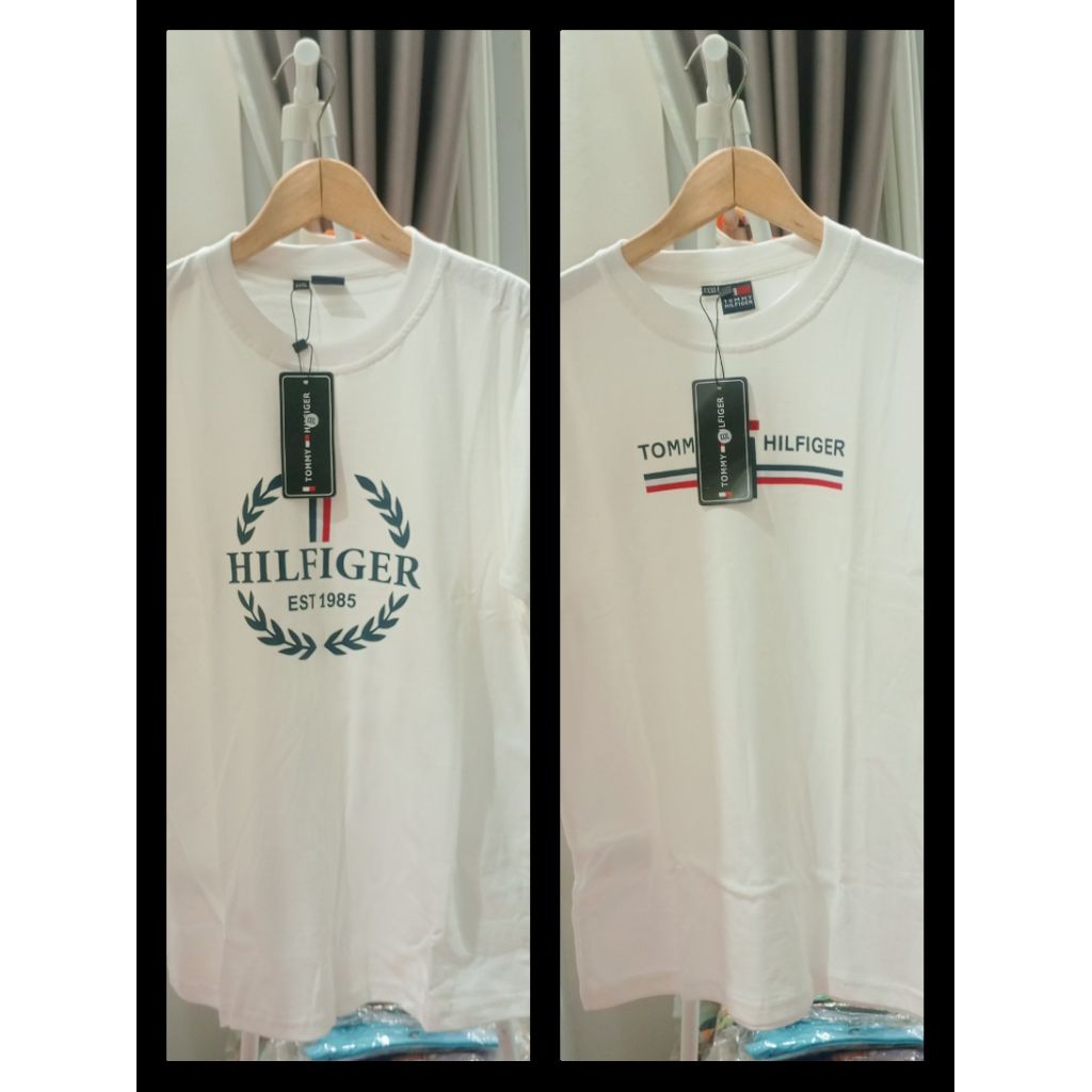 Tommy Hilfiger Premium Kaos Putih Lengan Pendek Anak Laki- Laki Size  12 Tahun