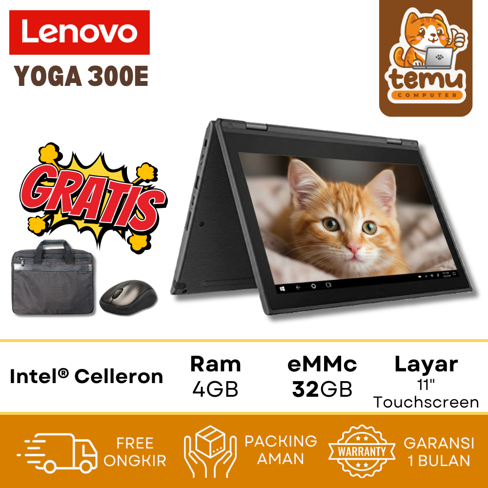 Laptop Chromebook Lenovo Yoga 300e Touchscreen - Second Bergaransi
