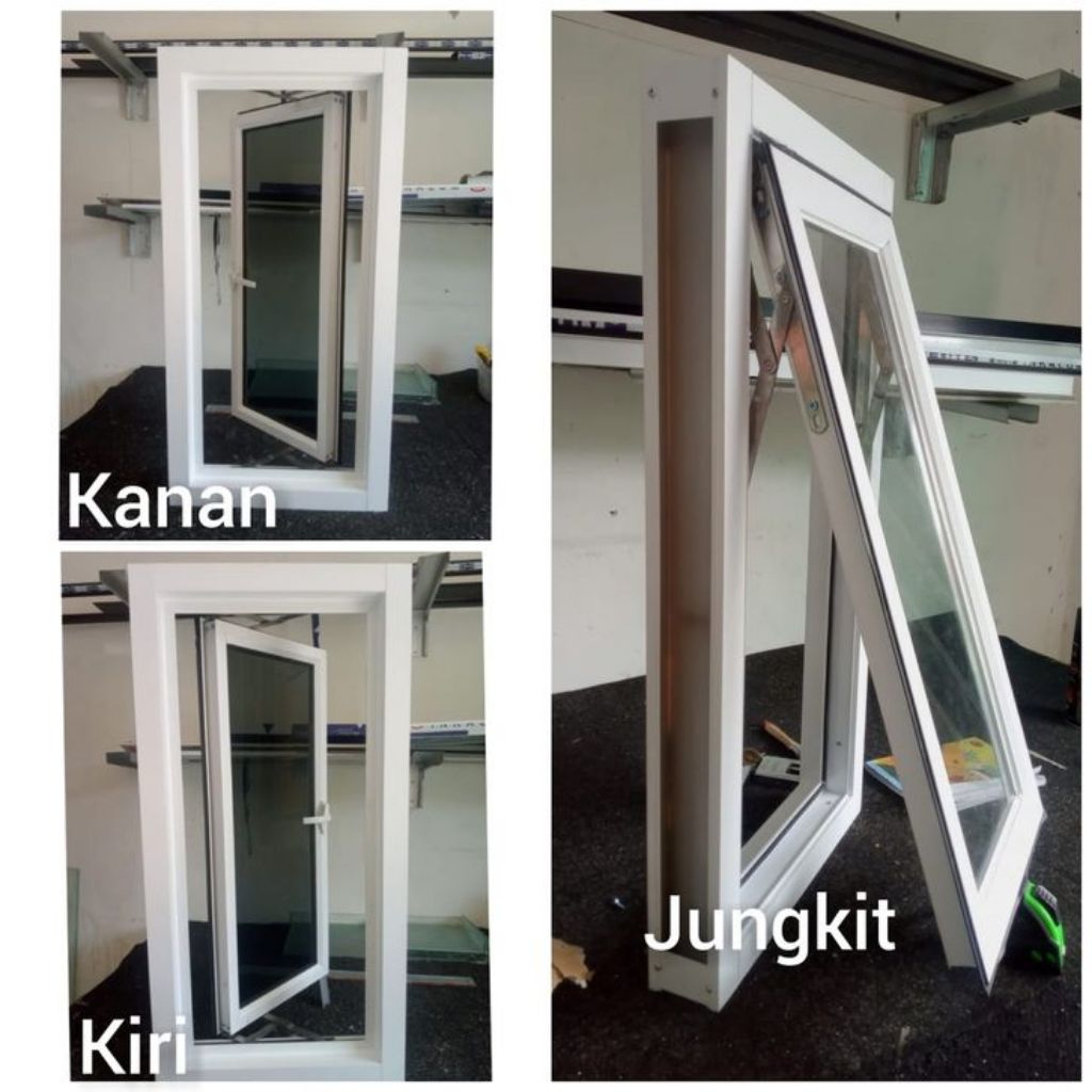 SATU SET KUSEN + JENDELA ALUMUNIUM  T100xL50.FREE PACKING KAYU