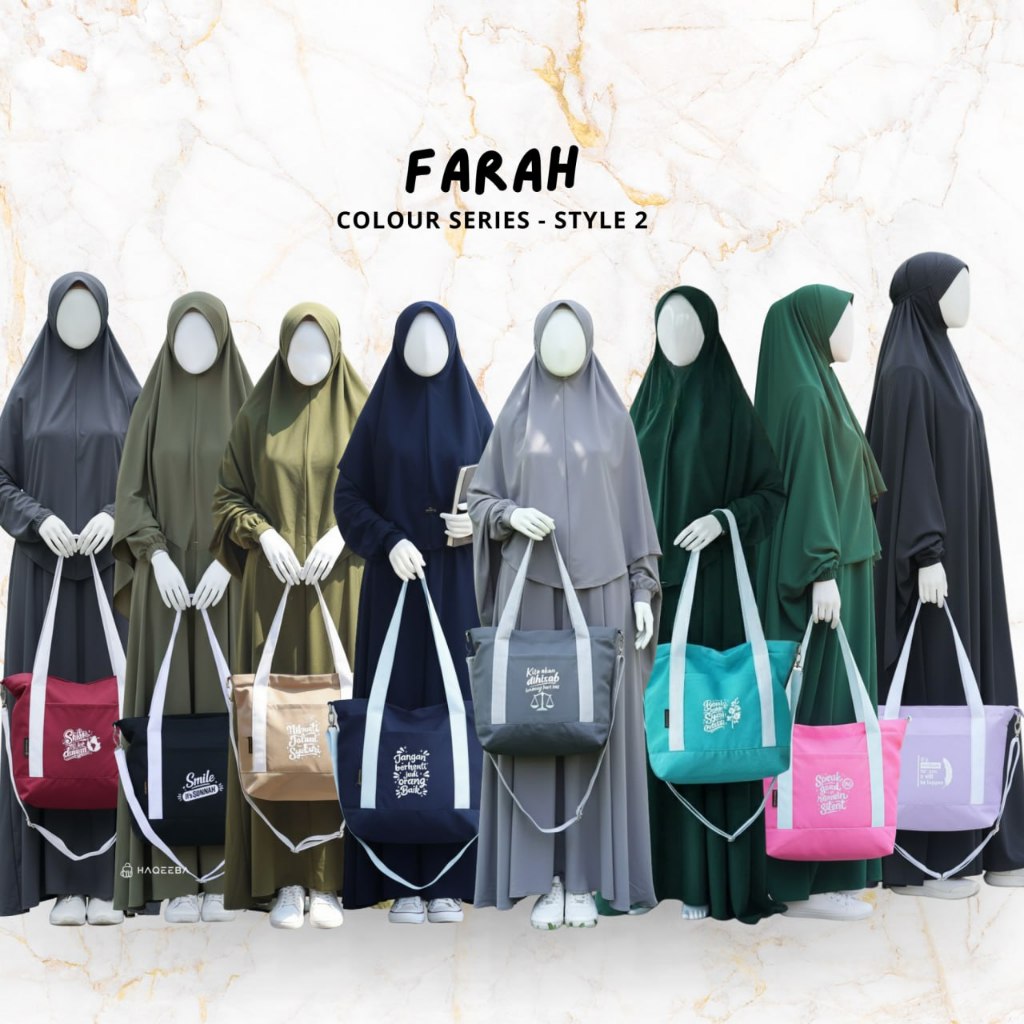 [READY] Farah Bag by Haqeeba | Tas Jinjing Selempang Totebag Quotes Nasihat Dakwah